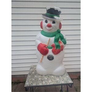 Vintage TPI Frosty Snowman Blow Mold Christmas Plastic Lighted 1995 41"